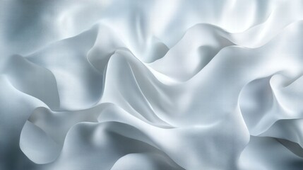 Obraz premium White Fabric Abstract Background with Wavy Layer