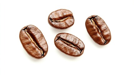 Obraz premium Isolated Coffee Beans on White Background