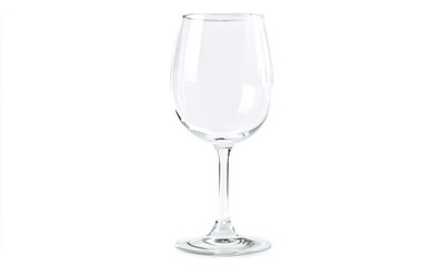 Fototapeta premium Elegant Clear Wine Glass Isolated on White Background