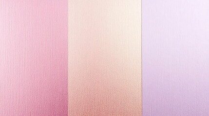 Fototapeta premium Three Vertical Panels Of Textured Pastel Colors