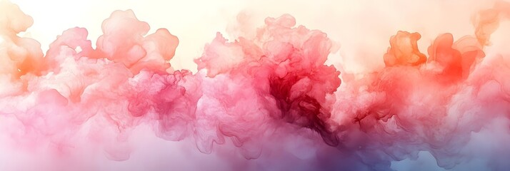 A blurred watercolor pattern blending pale lilac and soft coral.