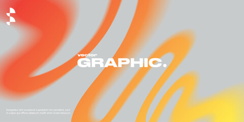 Geometric background with blurred wavy shape.