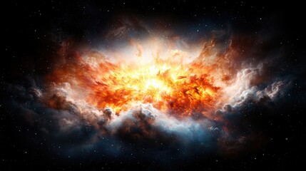 Fototapeta premium Cosmic Explosion Nebula Space Energy Power Background