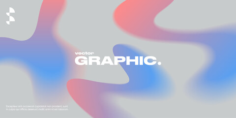 Geometric background with blurred wavy shape.