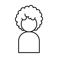 afro-american woman or girl icon Vector logo set flat