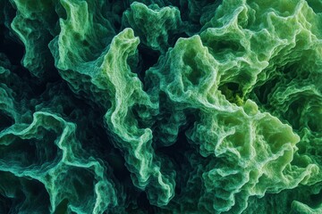  abstract green watercolor wash image with depth perception