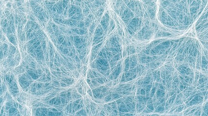 Abstract White Filaments on Blue Background