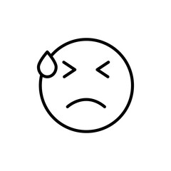 Desperate emoji icon Vector logo set flat