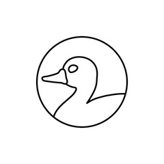 Duck icon Vector logo set flat