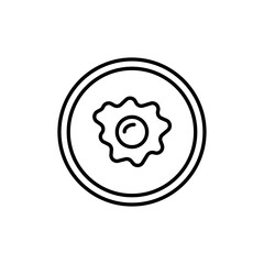 Egg on plate icon Vector logo set flat