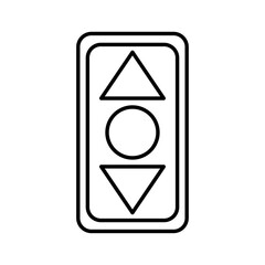 Elevator, lift button icon Vector logo set flat