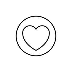 Heart icon Vector logo set flat