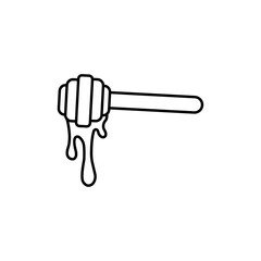 honey dipper icon Vector logo set flat