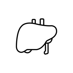 Human liver icon Vector logo set flat