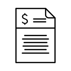 Invoice document icon Vector logo set flat