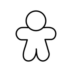 Man cookie icon Vector logo set flat