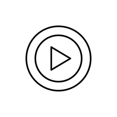 Media player icon Vector logo set flat