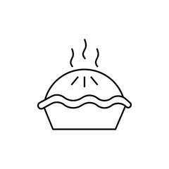 Pie icon Vector logo set flat