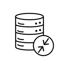 Shrink database icon Vector logo set flat