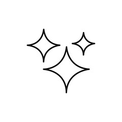 Sparkles shine icon Vector logo set flat