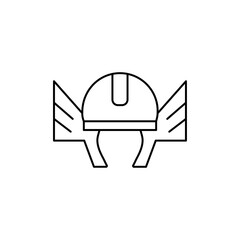 valkyrie icon Vector logo set flat