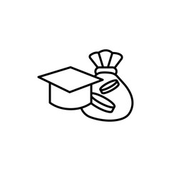 tuition fee icon Vector logo set flat