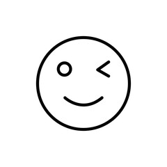 Winking eye icon Vector logo set flat