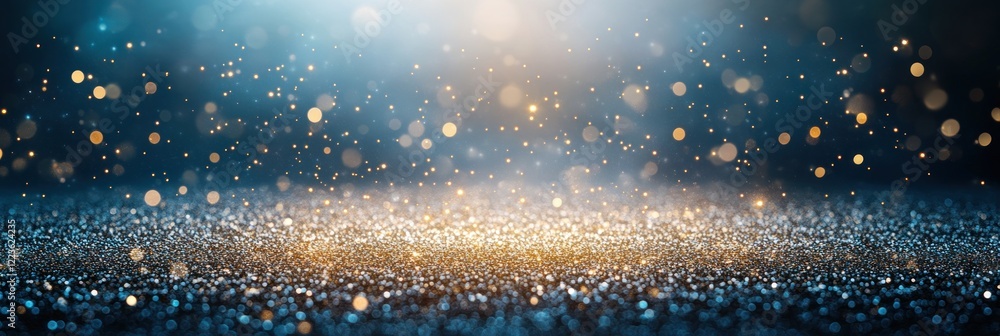 Poster soft glowing particles dance above a shimmering surface, creating a magical and ethereal atmosphere