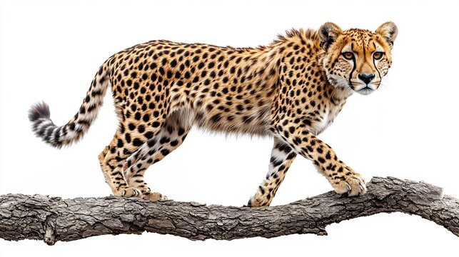 Isolated cheeta white background