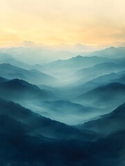Obraz premium A clean gradient transitioning from pastel mint to pale sky blue.