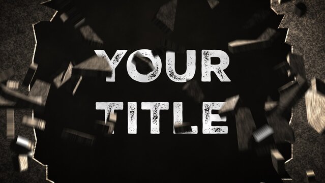 Wall Breaking Cracked Text & Title Intro