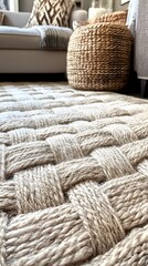 Obraz premium A clean, interwoven pattern of vertical and horizontal lines in pale gray.