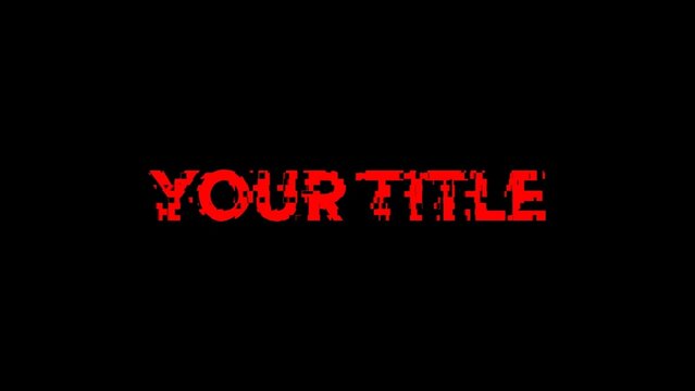 Horizontal Sliding Glitchy Pixels Title Intro
