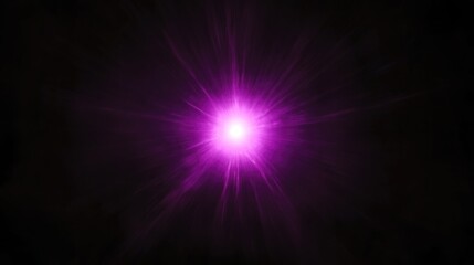 Radiant pink glowing orb against dark background with bright starburst effect