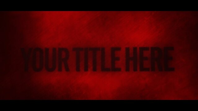 Horror Grunge Dark Moody Scary Title Intro