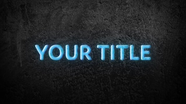 Industrial Glowing Neon Tube Title Intro