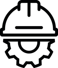 Safety helmet flat icon. Hard Hat Construction Icon