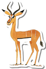 An Illustrated Impala Sticker Design