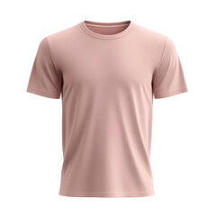 Plain Dusty Rose Mens Short Sleeve Crew Neck TShirt Mockup