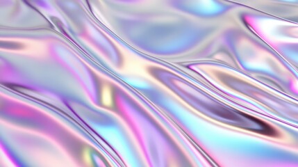 Abstract iridescent surface with colorful light reflections for digital background