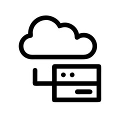 Cloud server icon, symbolizing data storage, computing, and network technology.