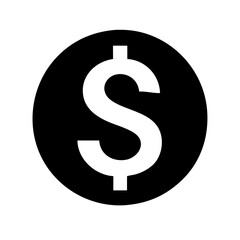 Naklejka premium Dollar sign symbol representing money, finance and commerce. Suitable for use in banking, economics and business related projects or industries.