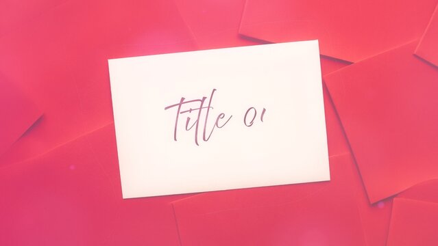 Romantic Valentine Love Letter Title Intro