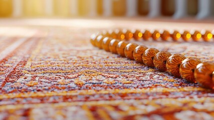 Prayer beads mosque carpet sunrise spirituality faith
