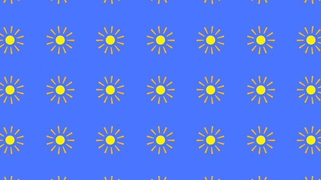 Looping Animated Cartoon Suns Background