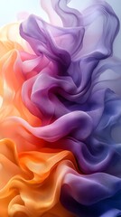 Obraz premium A design with soft purple waves flowing into a golden peach tone.