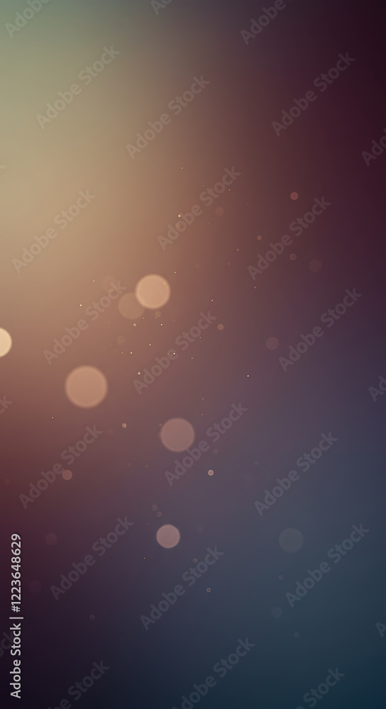 Poster abstract bokeh background with warm and cool tones