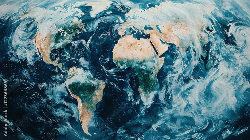 Poster aerial perspectives on environmental analysis using remote sensing data and scientific visualization