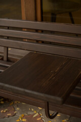 tables of a street cafe.