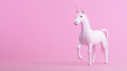 Illustration of a purple unicorn on a purple background, clean design